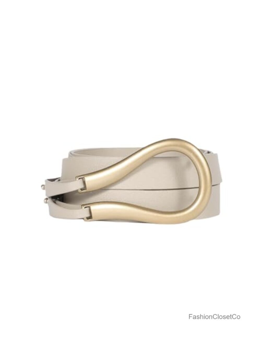 Women PU Leather Waist Belt Horseshoe Buckle Adjustable Waist Cincher for